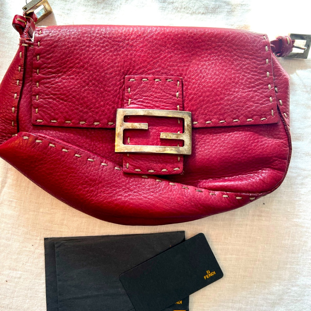 Red Fendi HandBag Vintage